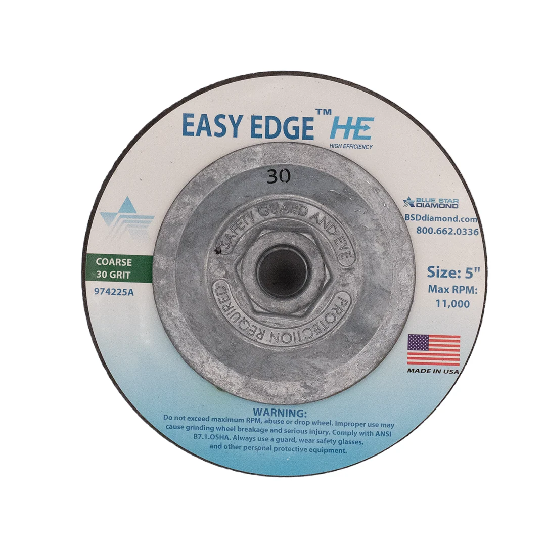 Blue Star Diamond - Easy Edge Edge Ceramic Cup Wheel 7" - 30 Grit