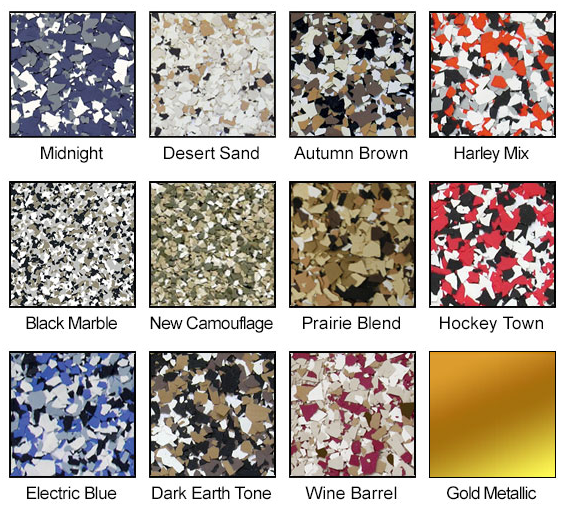 Epoxy Floor Color Chips